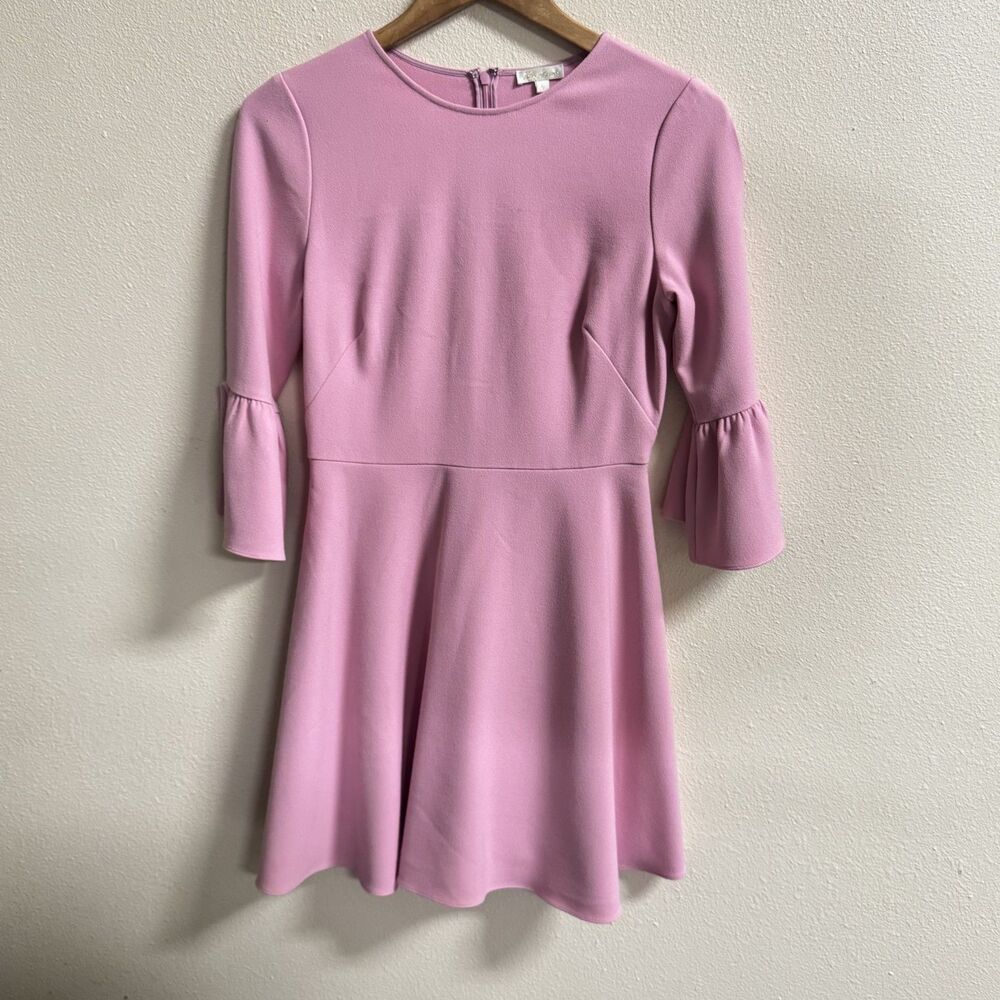 Shoshanna Dara Pink Bell Sleeve Fit & Flare Dress Size 6